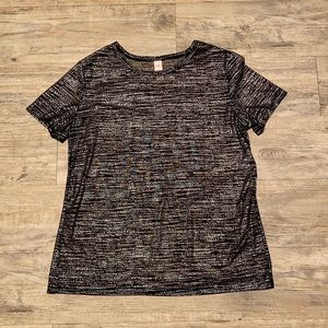 Sheer black and silver tshirt